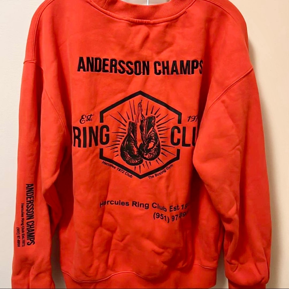 Andersson Bell Boxing orange crewneck mens